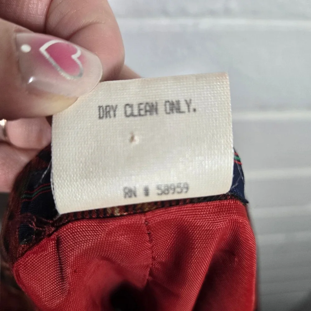 Vtg Breeches Plaid Pencil Skirt 10 Wool Blend Paisley‎ Mixed Print Split Preppy